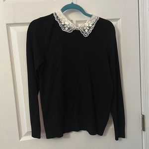 Lace Peter Pan Collar Sweater